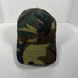 Mega Cap Woodland Camo Trucker Hat Mesh Back Adjustable Baseball Cap 9031M